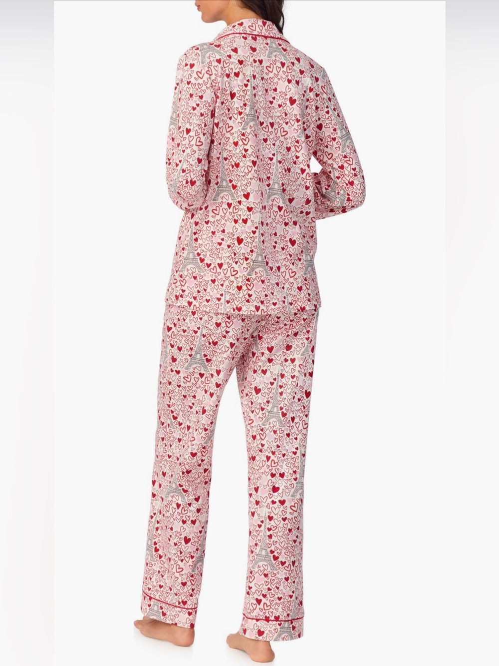 BedHead Paris Je Taime Eiffel Tower Long Sleeve Pajama Set - Picture 2 of 7